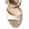 Sandale dama din piele naturala - Bej + Firicel Auriu - S101 BFA