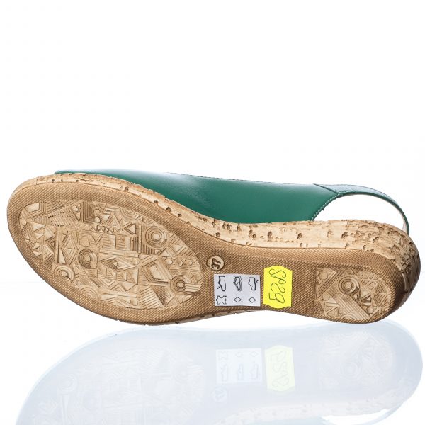 Sandale dama din piele naturala - Verde - SP 29 V