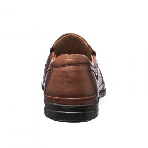 Pantofi barbati din piele naturala - Maro Perforat - 651 MP