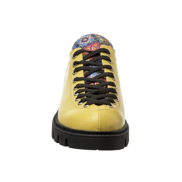 Pantofi dama din piele naturala - Galben Box Mozaic 3D - X2 GBM3D