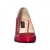 Pantofi dama din piele naturala - Rosu cu Toc Mozaic - R9 RTM