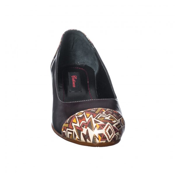 Pantofi dama din piele naturala - Maro Model Traditional Bej - T6 MMTB