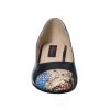 Pantofi dama din piele naturala - Negru Varf Sarpe Galben - T7 NVSG