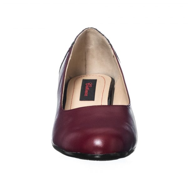 Pantofi dama din piele naturala - Bordo Box + Poney - T8 BBP