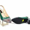 Sandale dama din piele naturala - Verde cu Model Traditional - A55 VMT