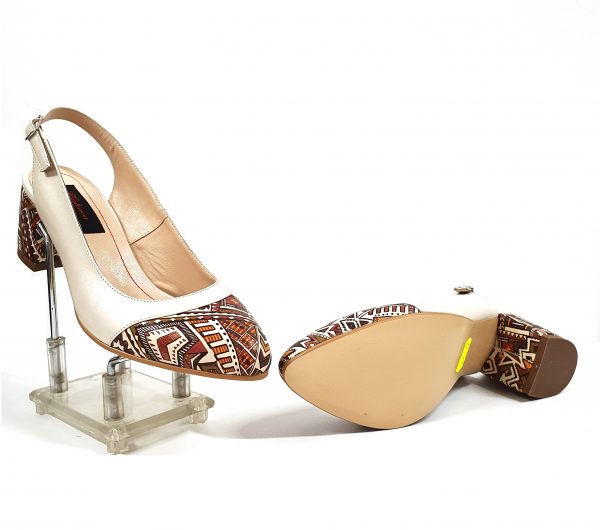 Sandale dama din piele naturala - Bej Model Traditional Bej - A55 BMTB