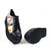 Pantofi dama din piele naturala - Negru cu Pisici - X3 NP