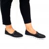 Pantofi dama perforati din piele naturala - Negru - 970 N