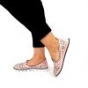Pantofi dama perforati din piele naturala - Roz Pudra - 970 RZP