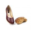 Pantofi dama perforati din piele naturala - Bordo - T15 BO