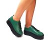 Pantofi dama din piele naturala - Verde Box - X3 VB