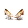 Pantofi dama din piele naturala - Lac Nude cu Firicel Auriu - A13 LNFA
