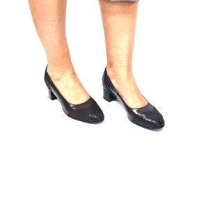 Pantofi dama din piele naturala - Maro Box cu Antilopa si Straveziu Maro - C33 MBASM