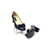 Pantofi dama din piele naturala - Negru Box cu Cidiuri - A14 NBC