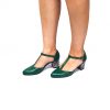 Sandale dama din piele naturala Verde box cu traditional - D13 VBT
