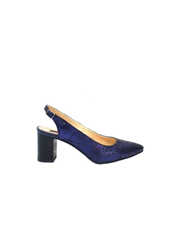 Sandale dama din piele naturala - Albastru straveziu - A91 AS