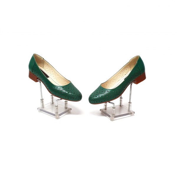 Pantofi dama din piele naturala -Verde-T18 V