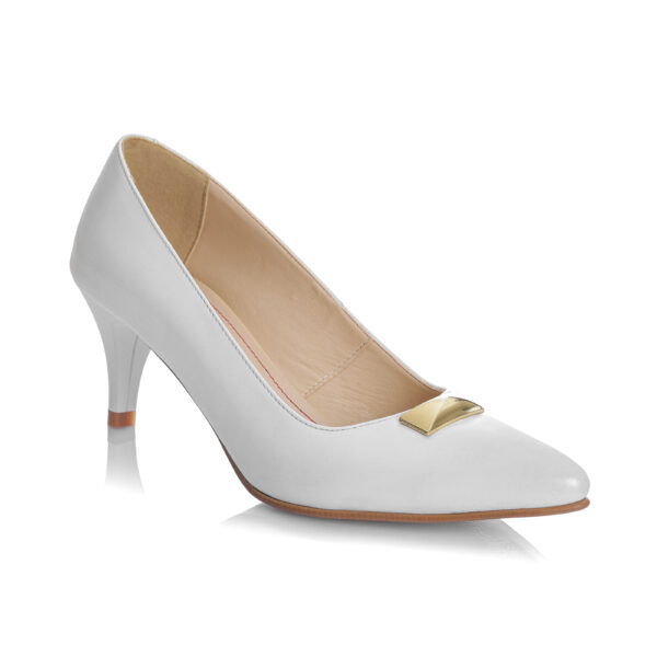 Pantofi dama din piele naturala - ALB SIDEF - A51 AS - imagine 2