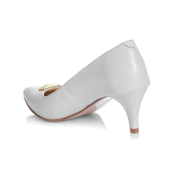 Pantofi dama din piele naturala - ALB SIDEF - A51 AS - imagine 4