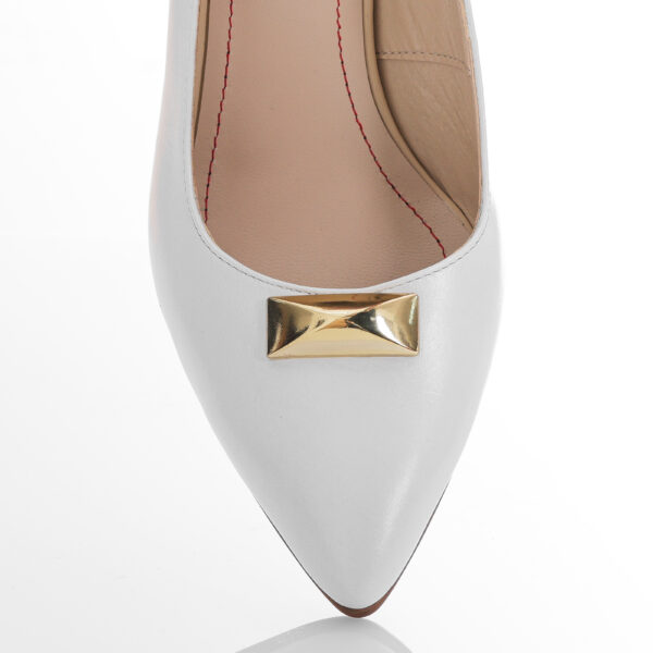 Pantofi dama din piele naturala - ALB SIDEF - A51 AS - imagine 3