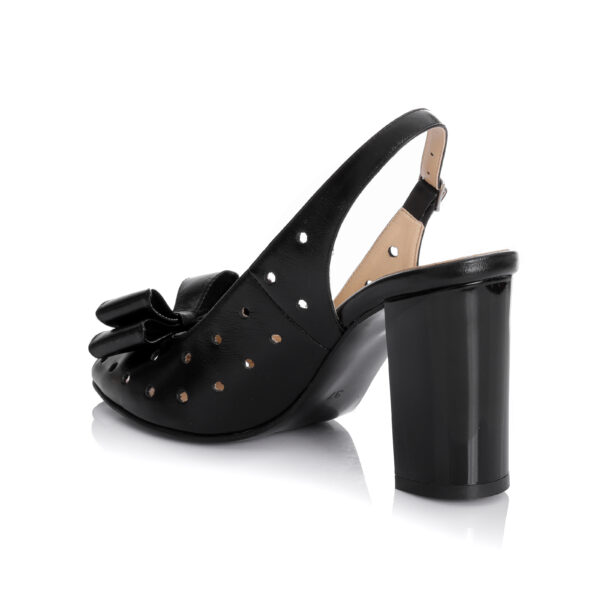Sandale dama din piele naturala -NEGRU BOX - F24 NEB - imagine 4