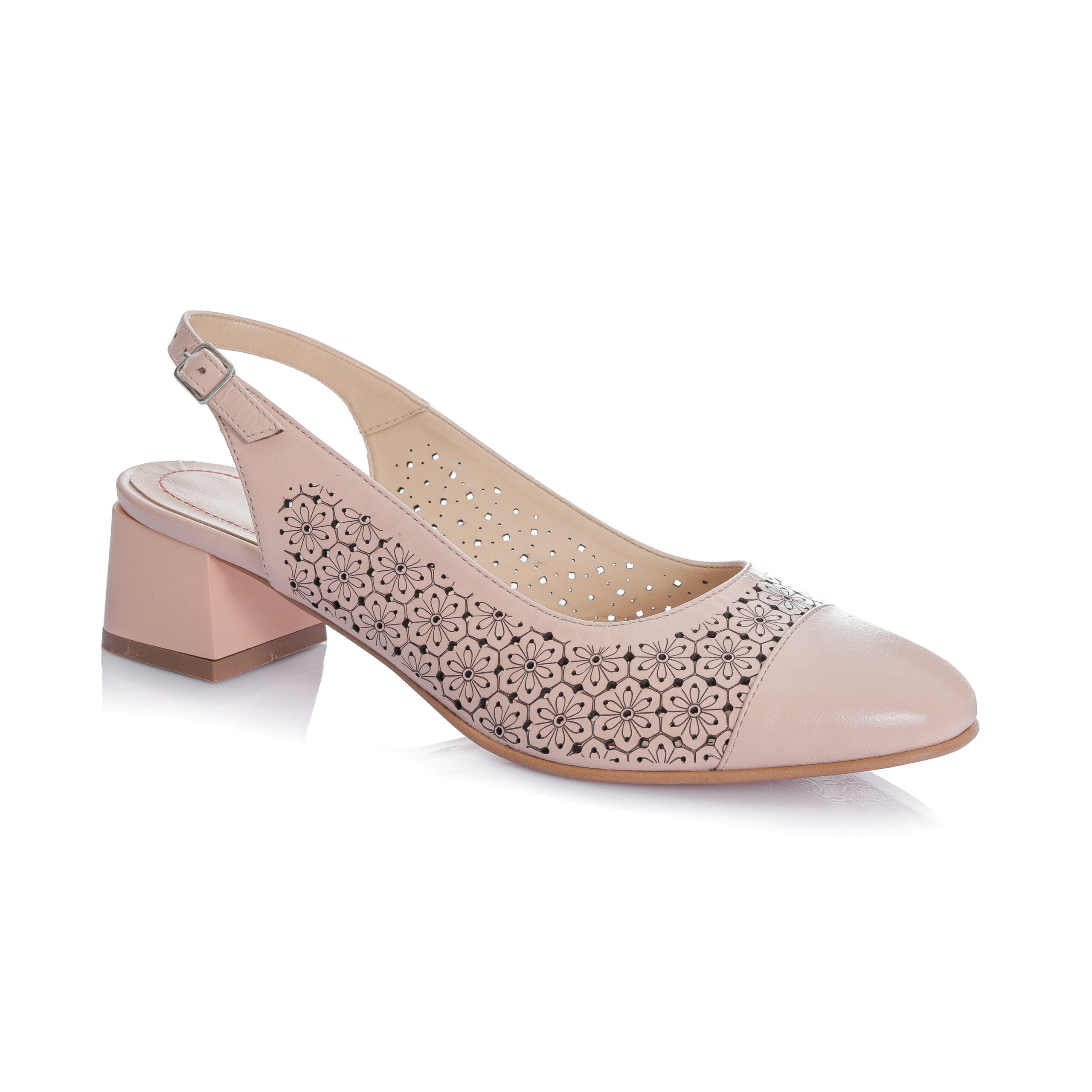 Sandale dama din piele naturala - NUDE BOX - D16 NU - imagine 2