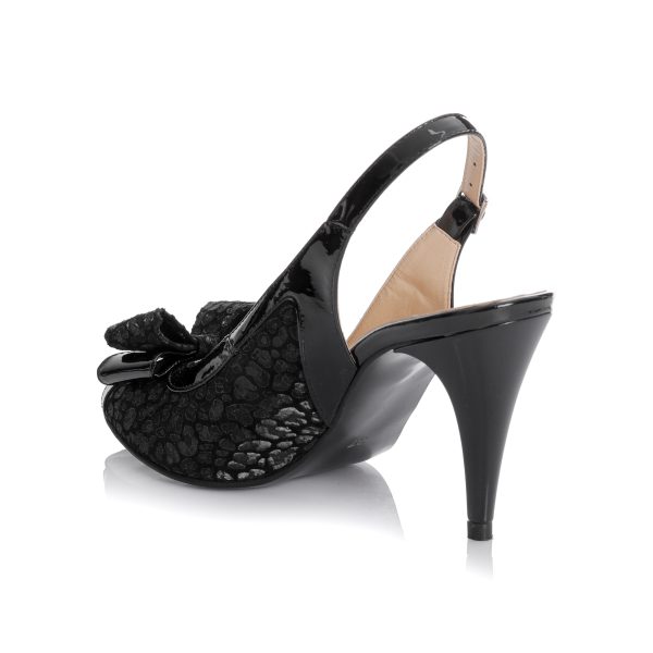 Sandale dama din piele naturala - NEGRU PONEI - F22 NP - imagine 3