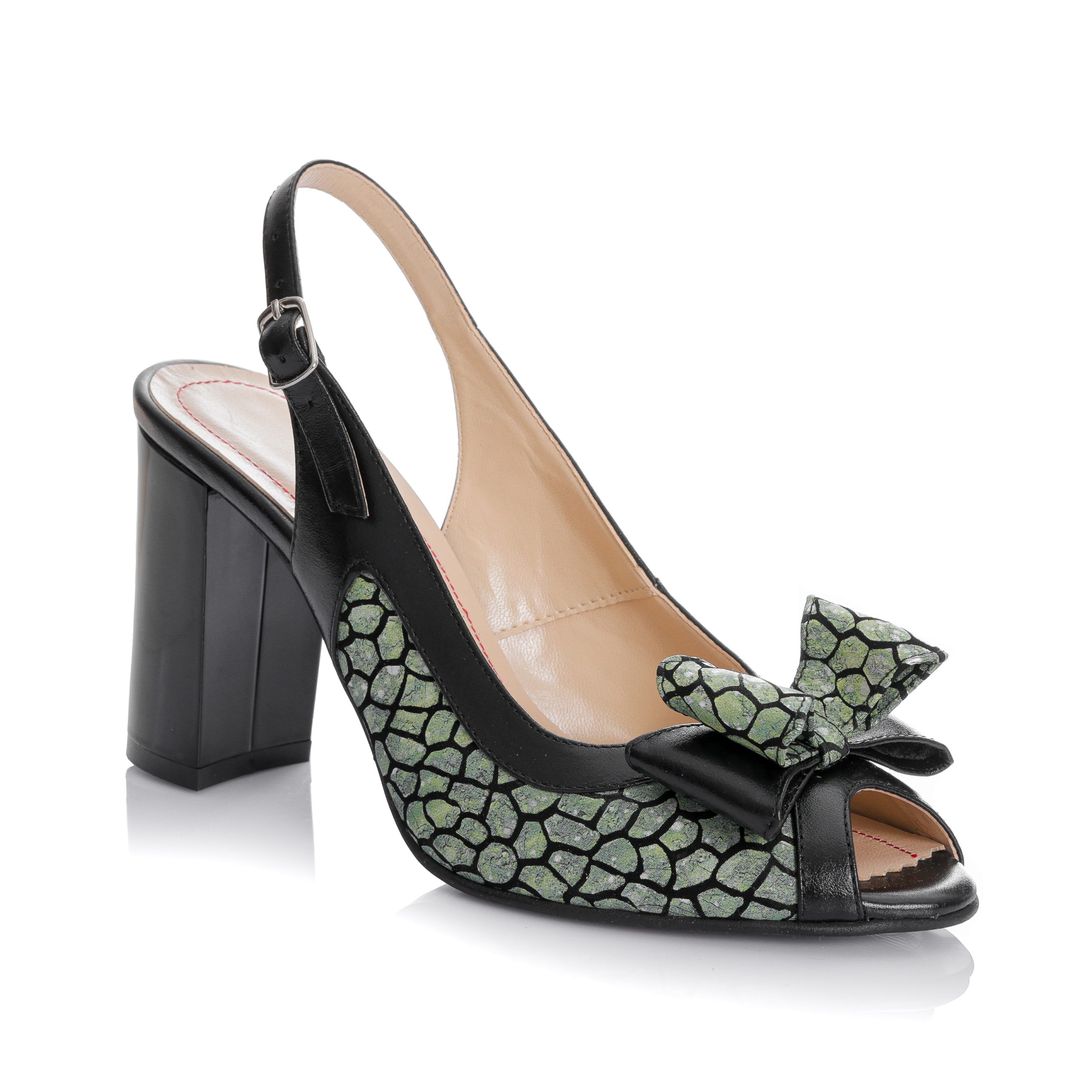 Sandale dama din piele naturala - VERDE PONEI - F22 VP - imagine 2