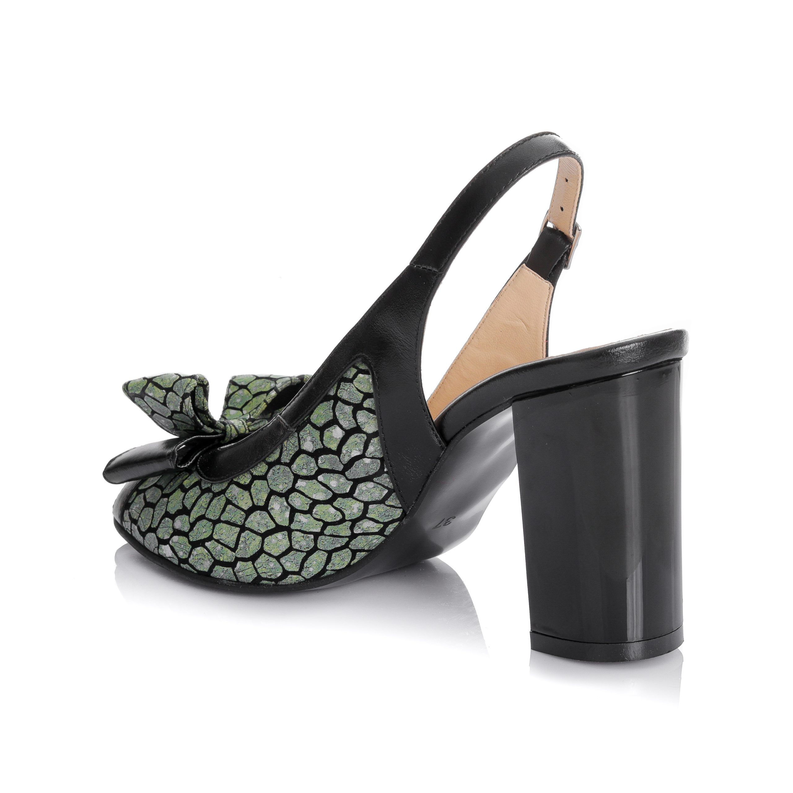 Sandale dama din piele naturala - VERDE PONEI - F22 VP - imagine 3