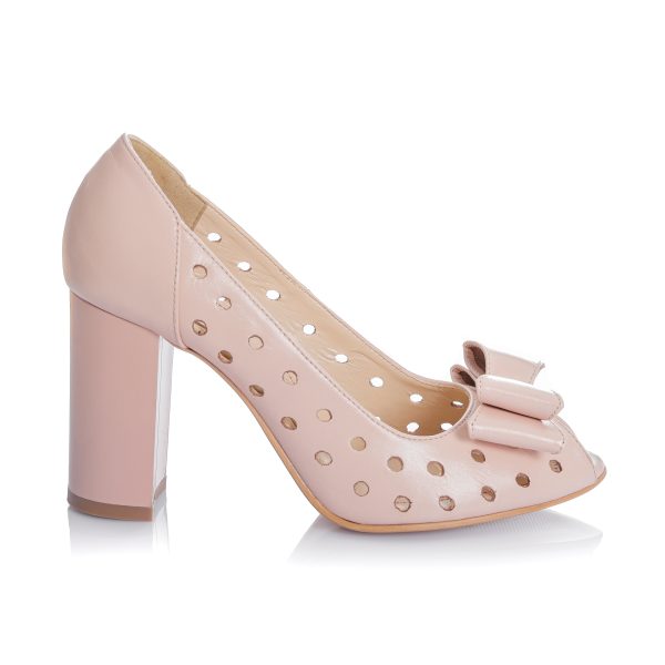 Pantofi dama din piele naturala - NUDE BOX - F23 N