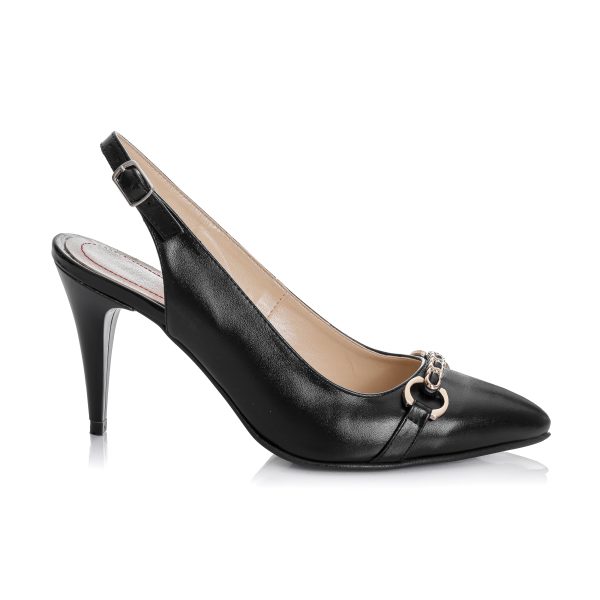 Sandale dama din piele naturala - NEGRU BOX - D47 N