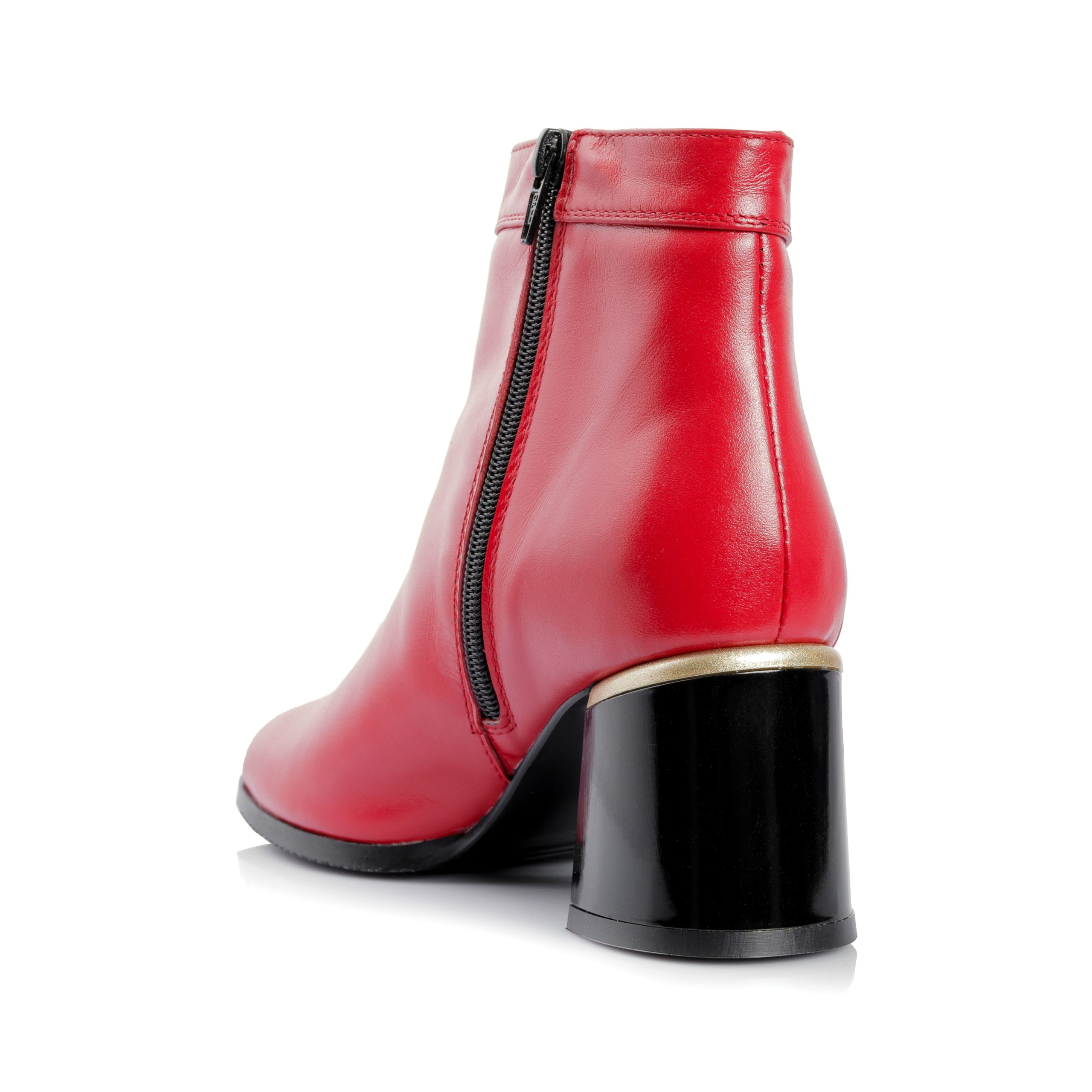 Ghete dama din piele naturala - ROSU BOX- G441 RB - imagine 3