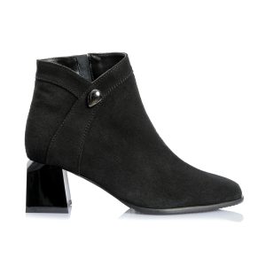 Ghete dama din piele naturala - NEGRU ANTILOPA- G442 NA