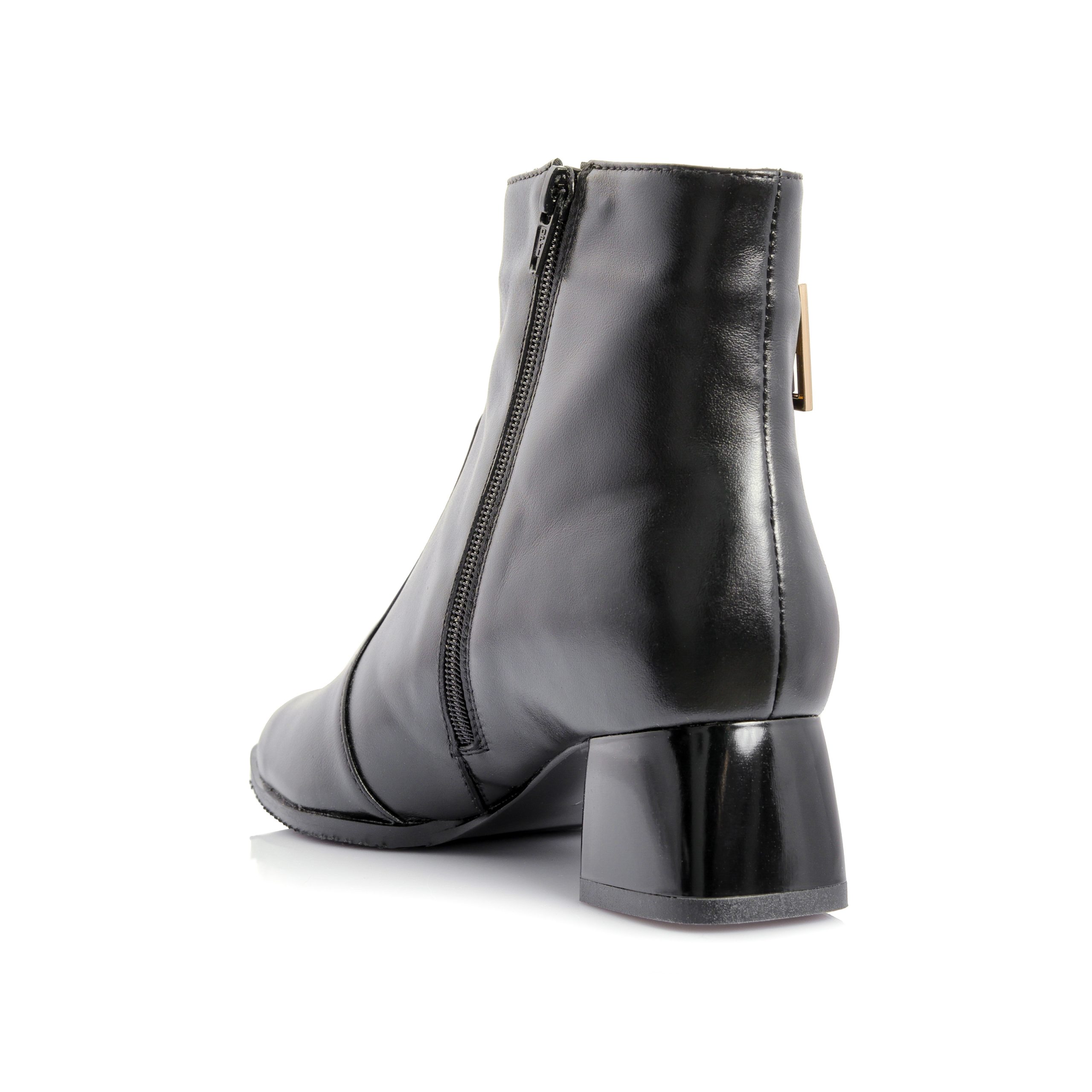 Ghete dama din piele naturala - NEGRU BOX CU CROCO- GX55A NBC - imagine 3