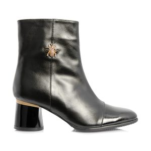 Ghete dama din piele naturala - NEGRU BOX- GX75A NB