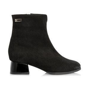 Ghete dama din piele naturala - NEGRU ANTILOPA - G77 NA