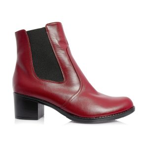 Ghete dama din piele naturala - BORDO BOX - T18 BB