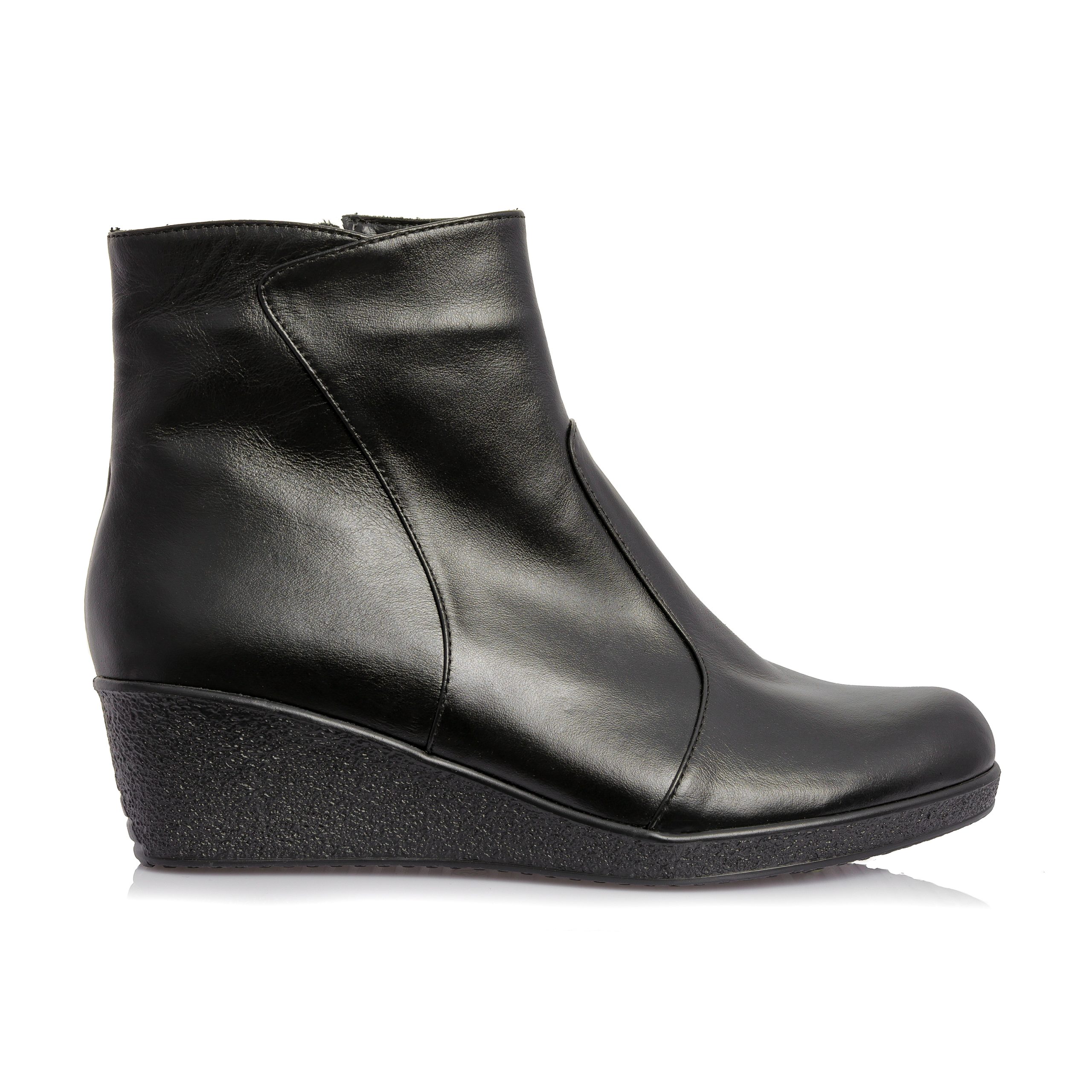 Ghete dama din piele naturala - Bordo - O55 MB - imagine 4