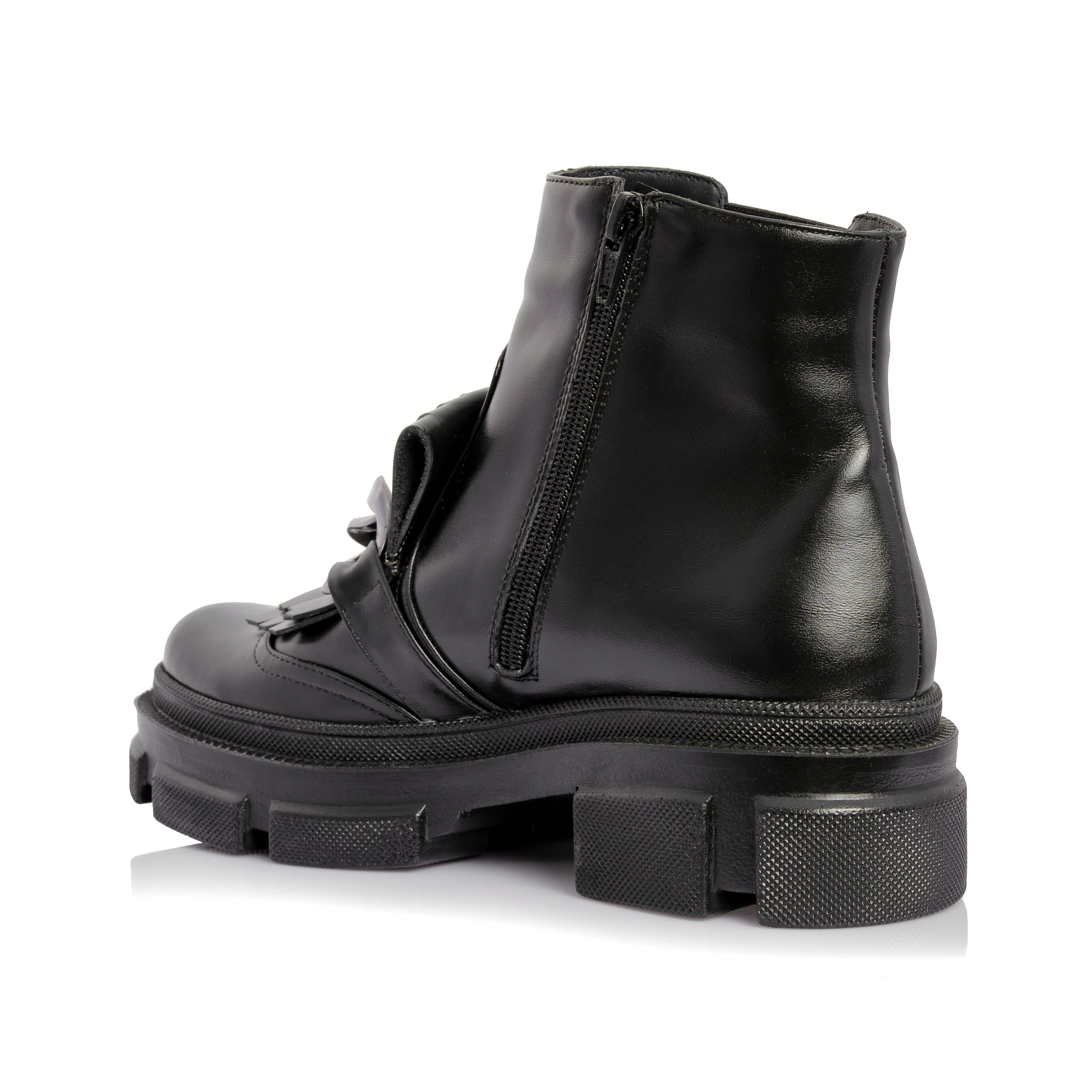 Bocanci dama din piele naturala - NEGRU BOX - GX22L NB - imagine 3