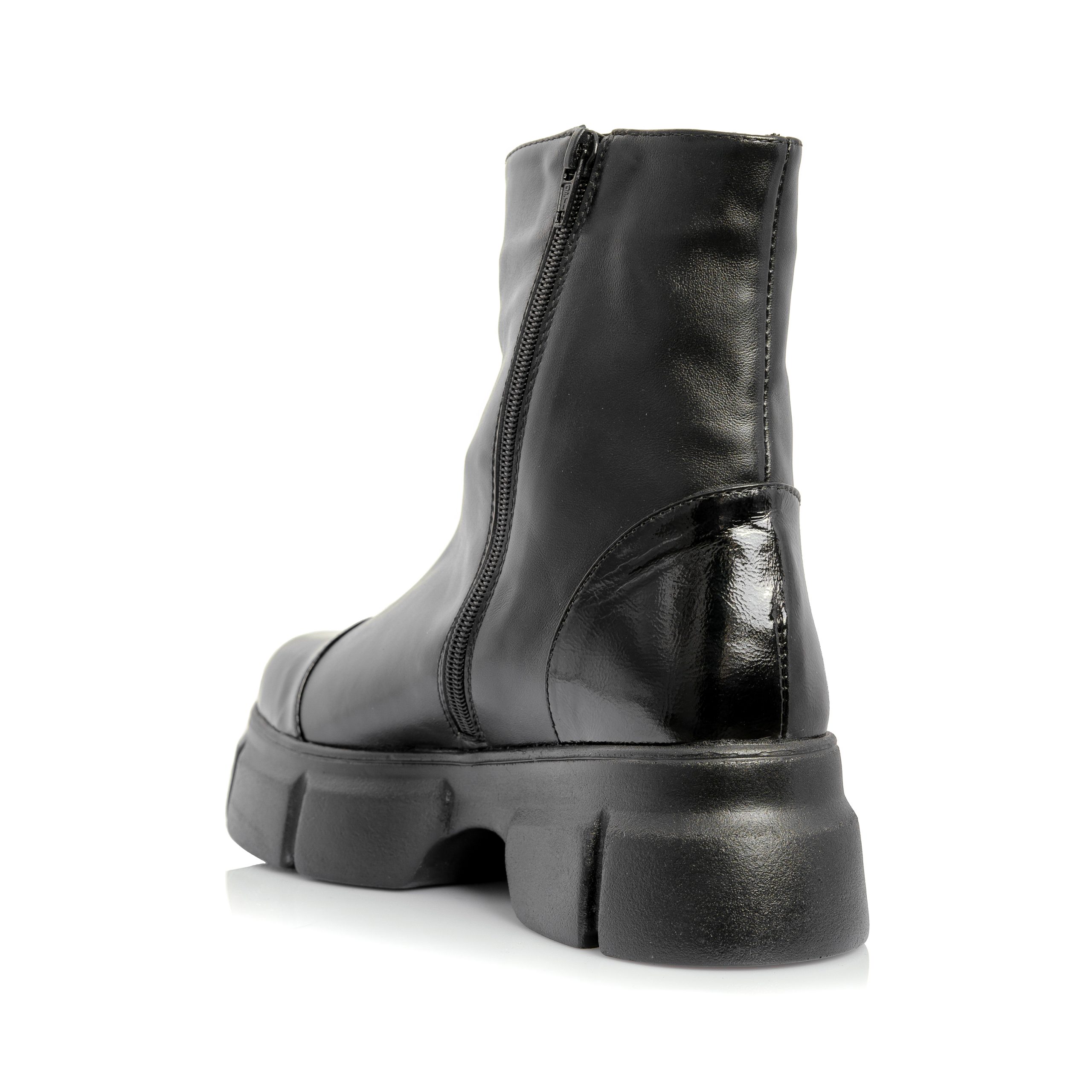 Bocanci dama din piele naturala - NEGRU BOX - BC25F NB - imagine 3