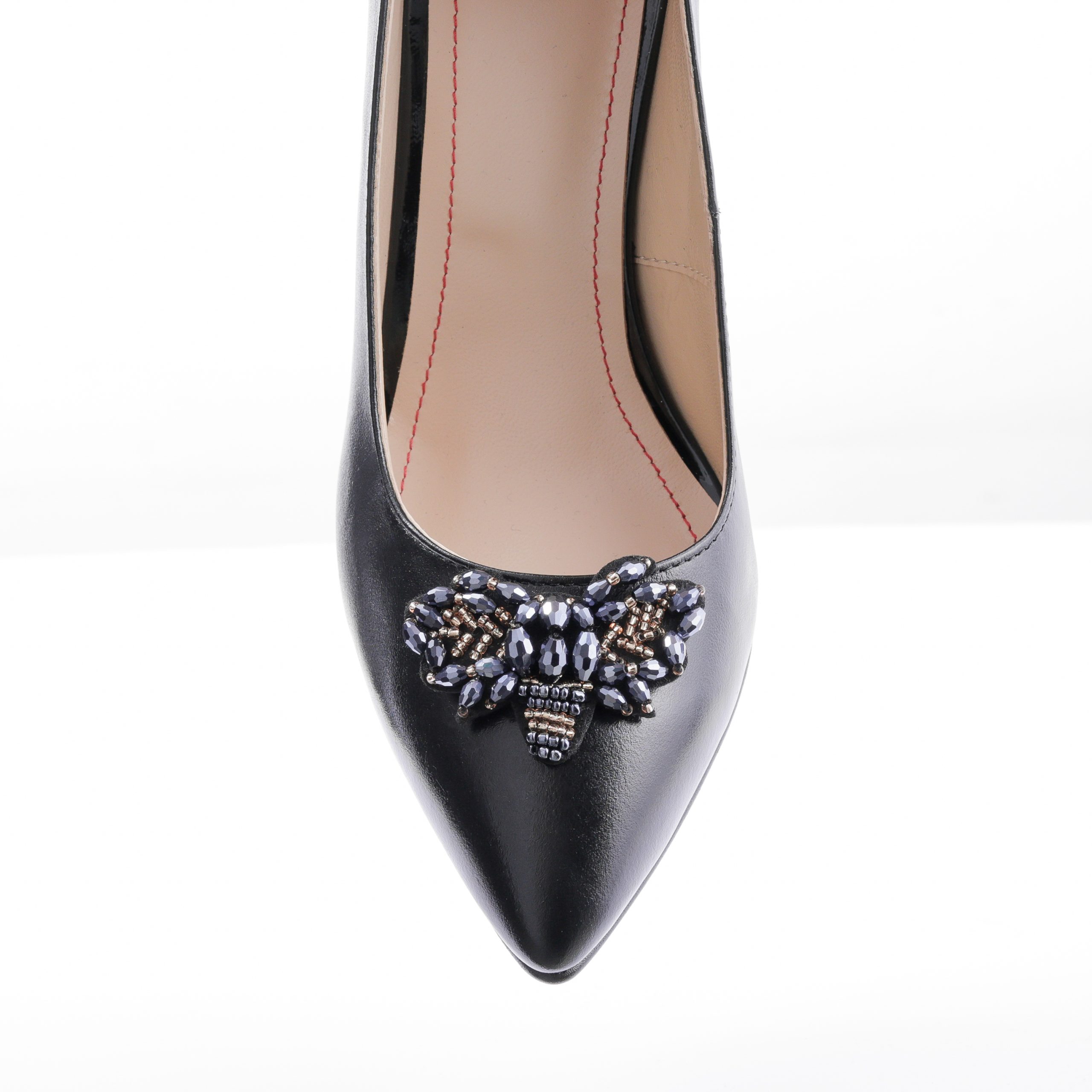Pantofi dama din piele naturala - NEGRU BOX - A67 NB - imagine 3