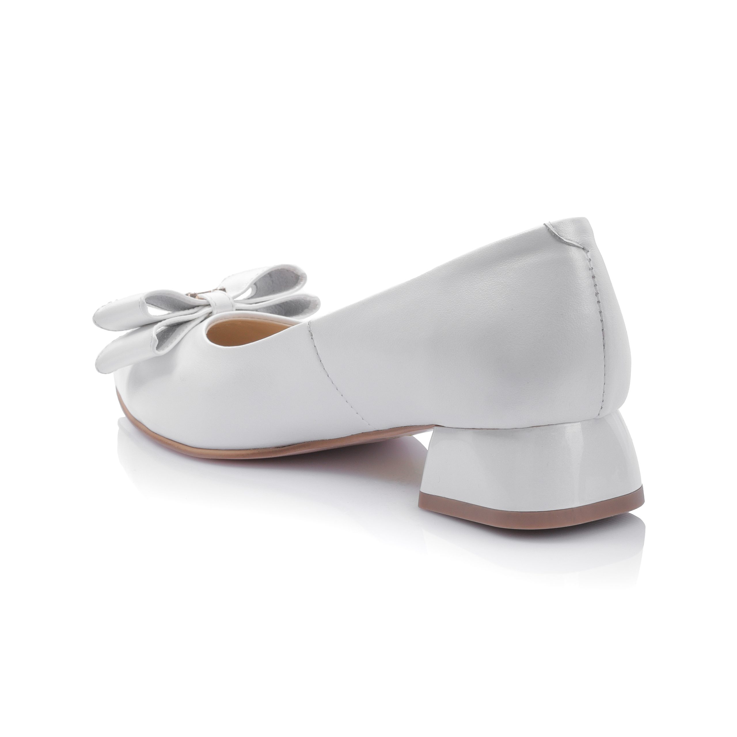 Balerini dama din piele naturala – ALB BOX – BL6 ALB - imagine 3