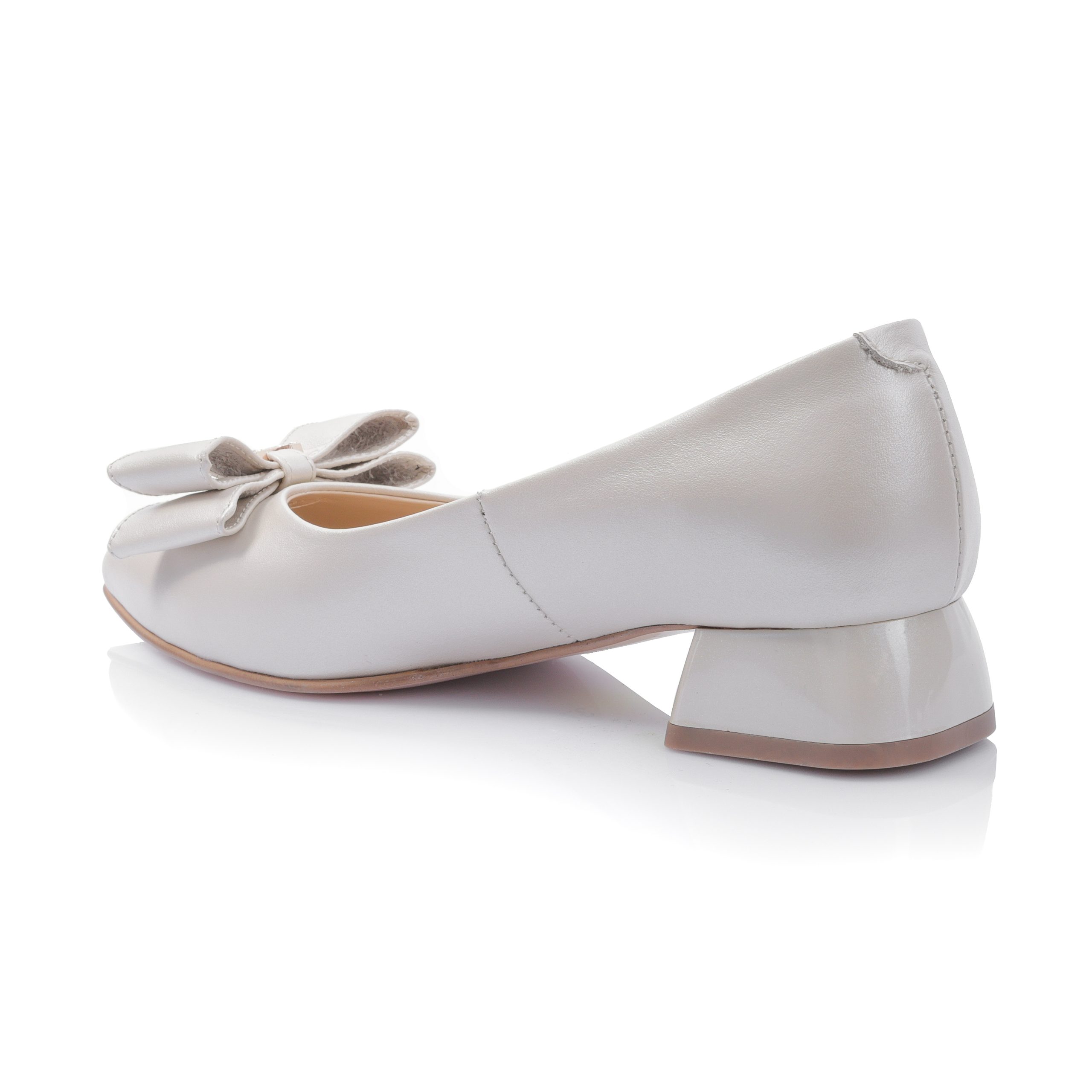 Balerini dama din piele naturala – BEJ BOX – BL6 BEJ - imagine 3