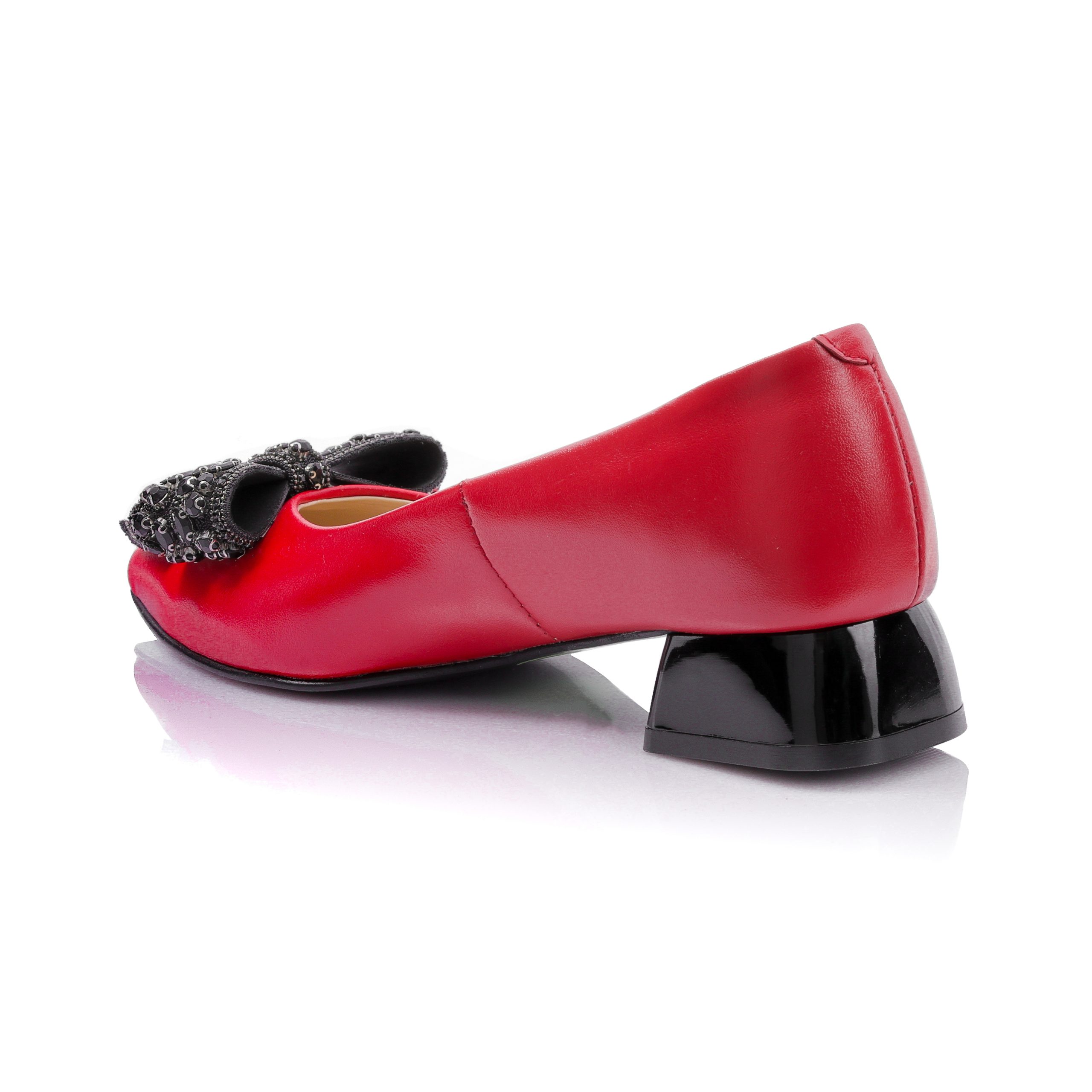 Balerini dama din piele naturala – ROSU BOX – BL8 RB - imagine 4