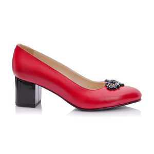 Pantofi dama din piele naturala - ROSU BOX - A62 RB