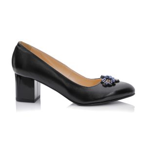 Pantofi dama din piele naturala - NEGRU BOX - A62 NE