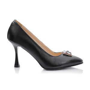 Pantofi dama din piele naturala - NEGRU BOX - A65 NE