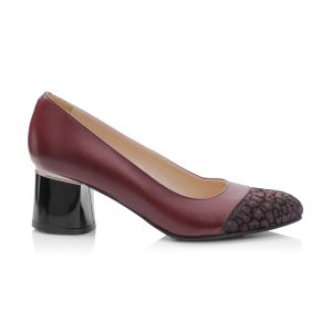 Pantofi dama din piele naturala - BORDO CU PONEI BORDO - A73 BPB