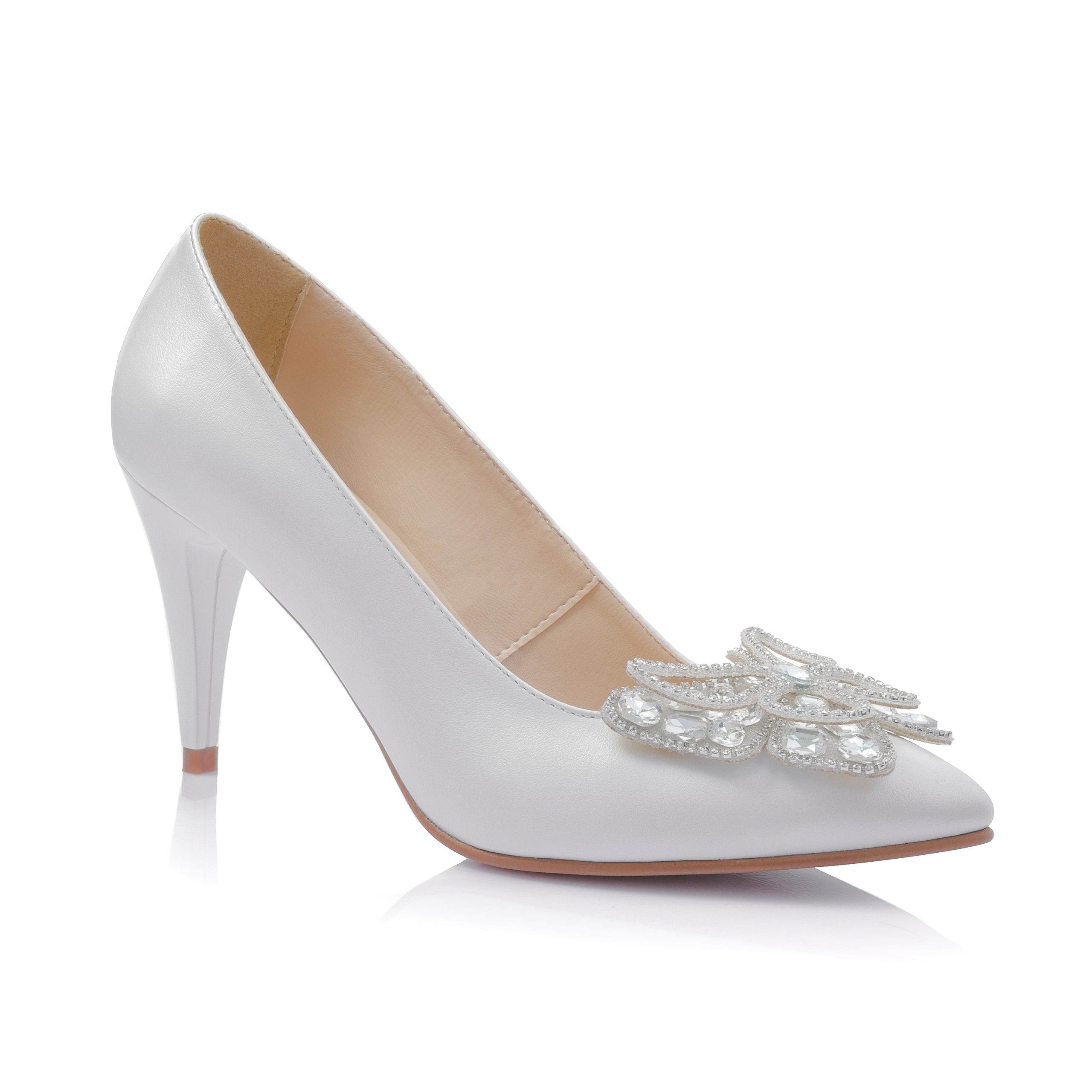 Pantofi dama din piele naturala - ALB BOX - A77 ALB - imagine 5