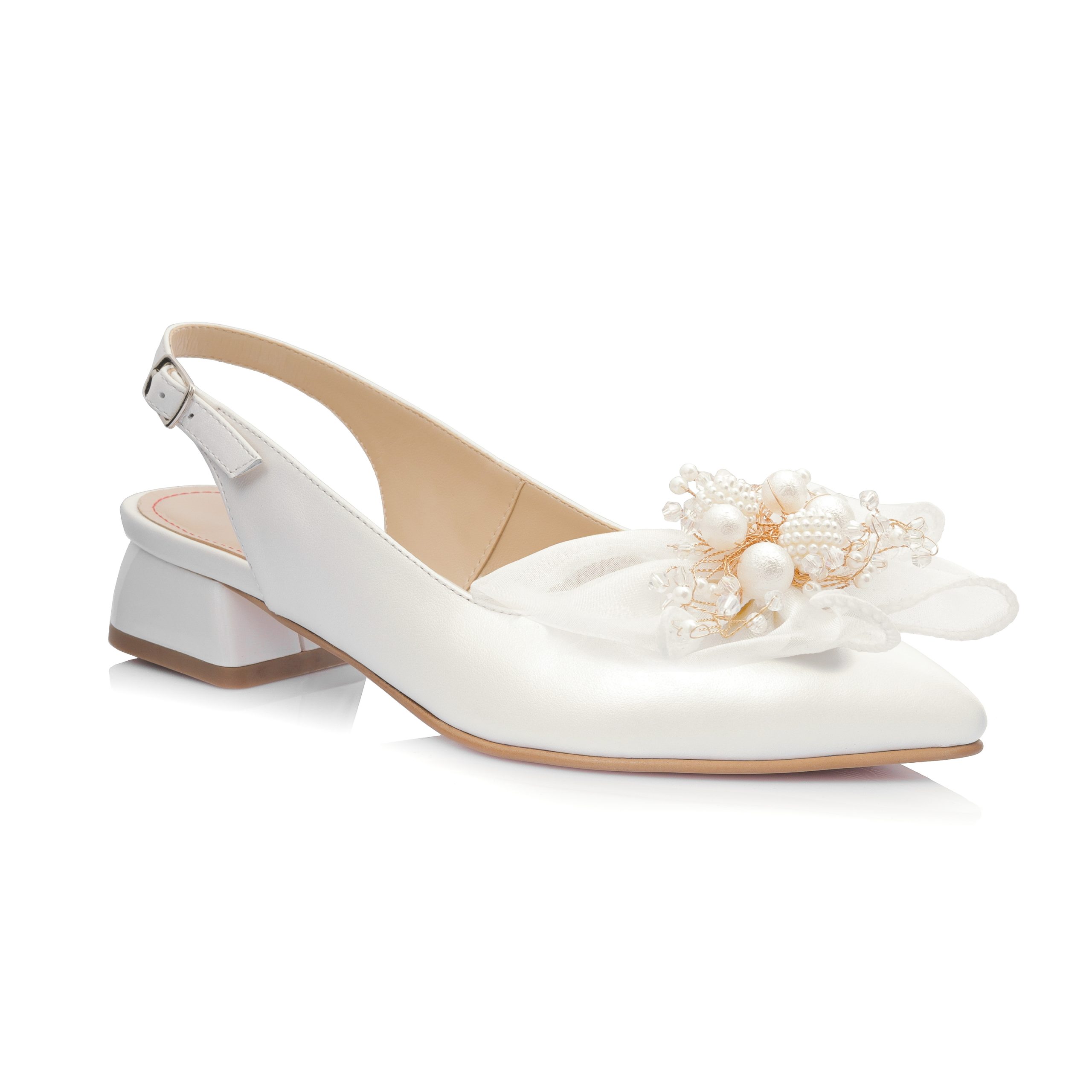 Sandale dama din piele naturala - ALB SIDEF - BLD10MI ALB - imagine 2
